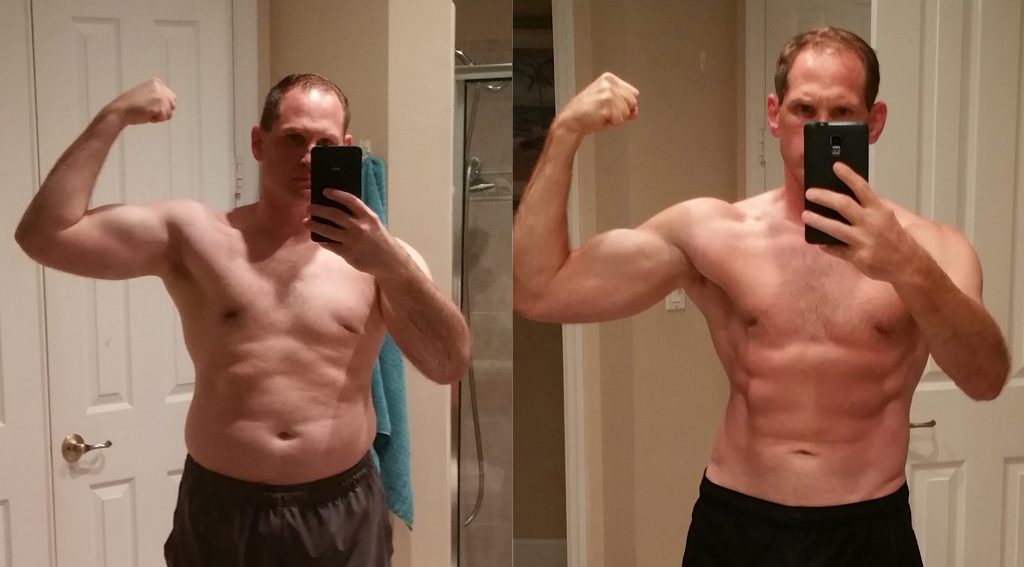 Before and After fat loss